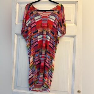 Velvet Multicolored Coverup Dress Size Small